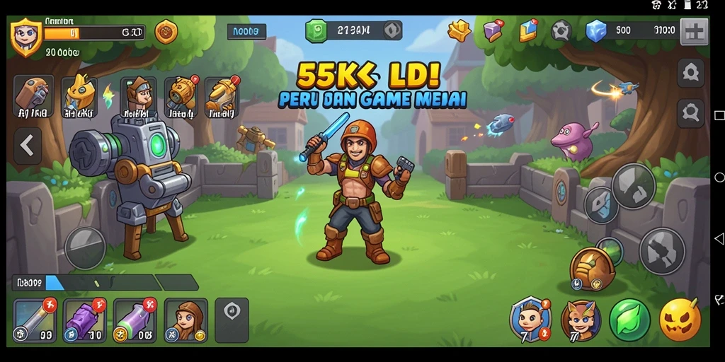 Gameplay menarik 55RK dengan elemen Idle yang menyenangkan.