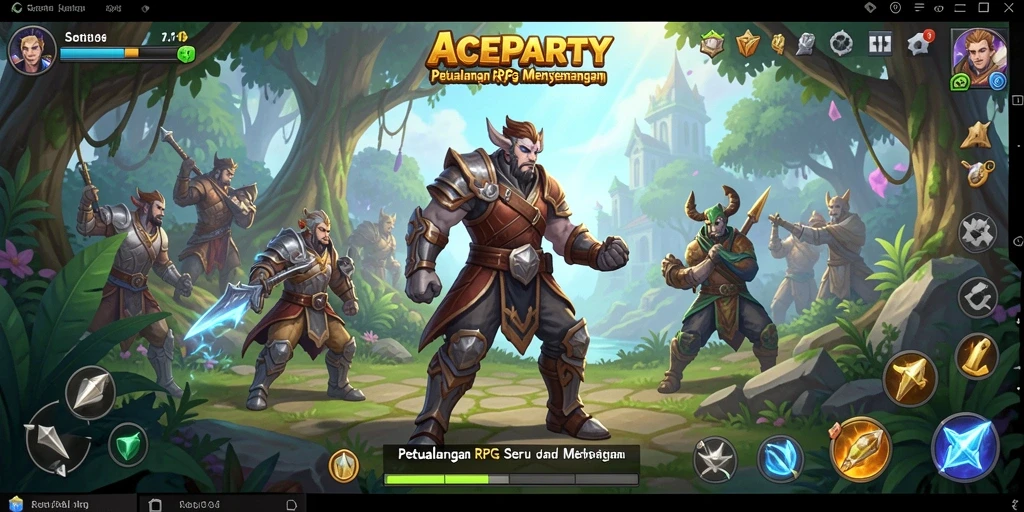 Tampilan gameplay seru di ACEPARTY dengan pertarungan yang mendebarkan.