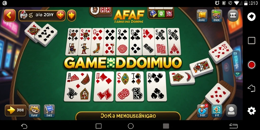 Screenshot gameplay AFAF dengan tampilan papan permainan Domino.