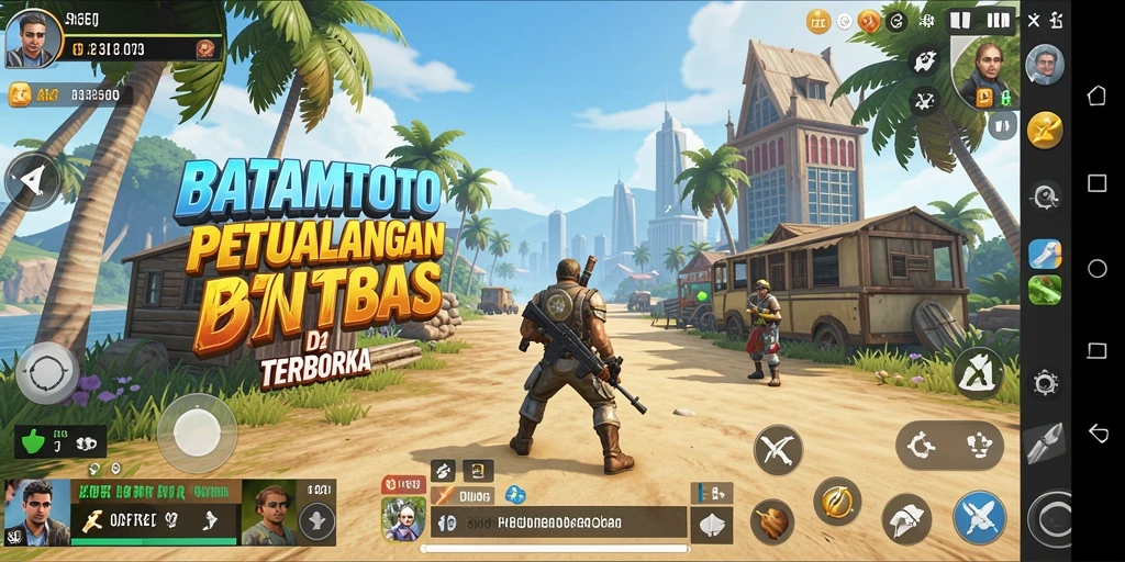 Screenshot gameplay <strong>BATAMTOTO</strong> menampilkan petualangan di dunia terbuka yang menakjubkan.