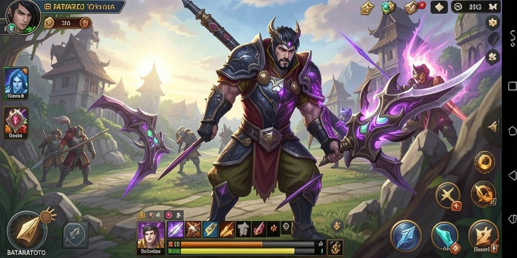Tampilan strategis intens dalam gameplay BATARATOTO.