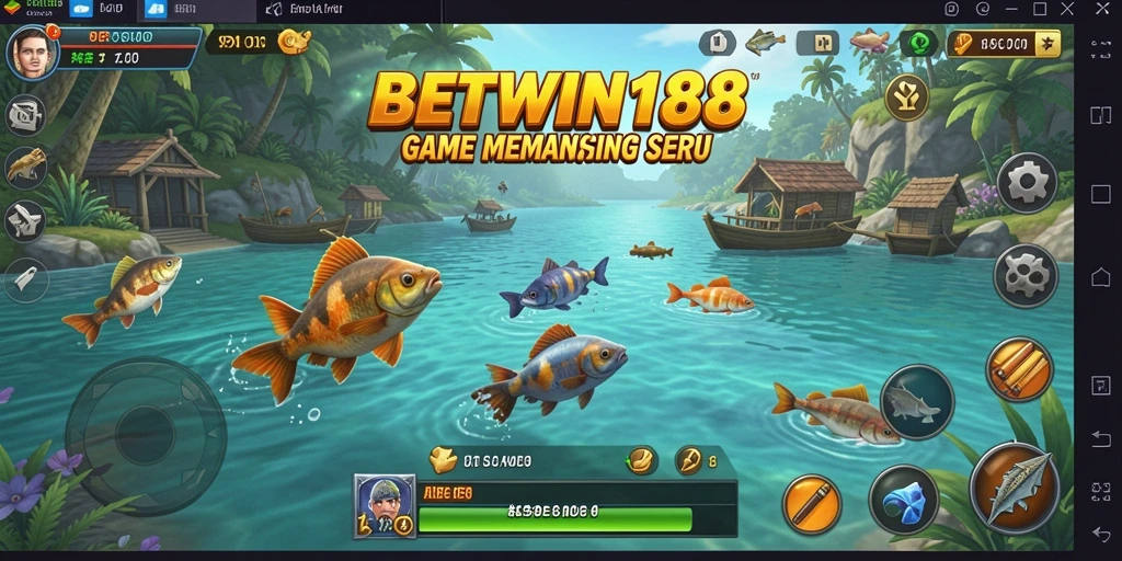 Tampilan gameplay BETWIN188 dengan aksi memancing yang mendebarkan.