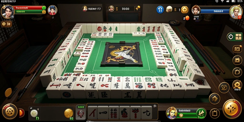 Tampilan gameplay Mahjong dari KEREN77 yang menarik dan colorful.