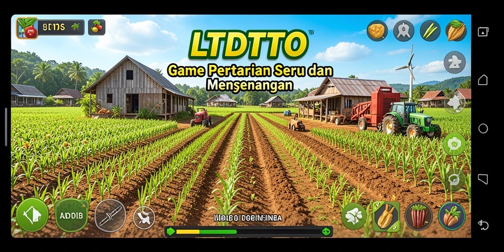 Tampilan gameplay LTDTOTO dengan grafis pertanian yang menawan.