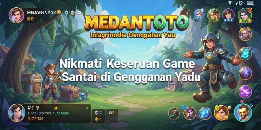 Tampilan gameplay <strong>MEDANTOTO</strong> yang ceria dan menghibur.