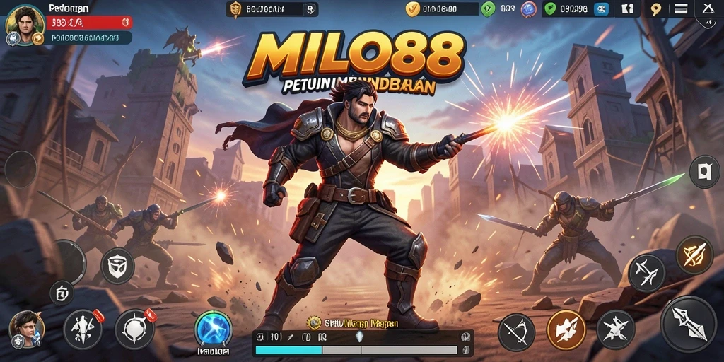 Screenshot gameplay action yang mendebarkan di MILO88.