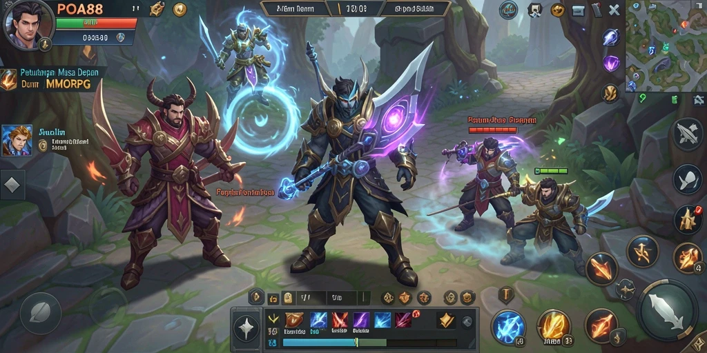 Tampilan gameplay mendebarkan di dunia fantasi POA88.