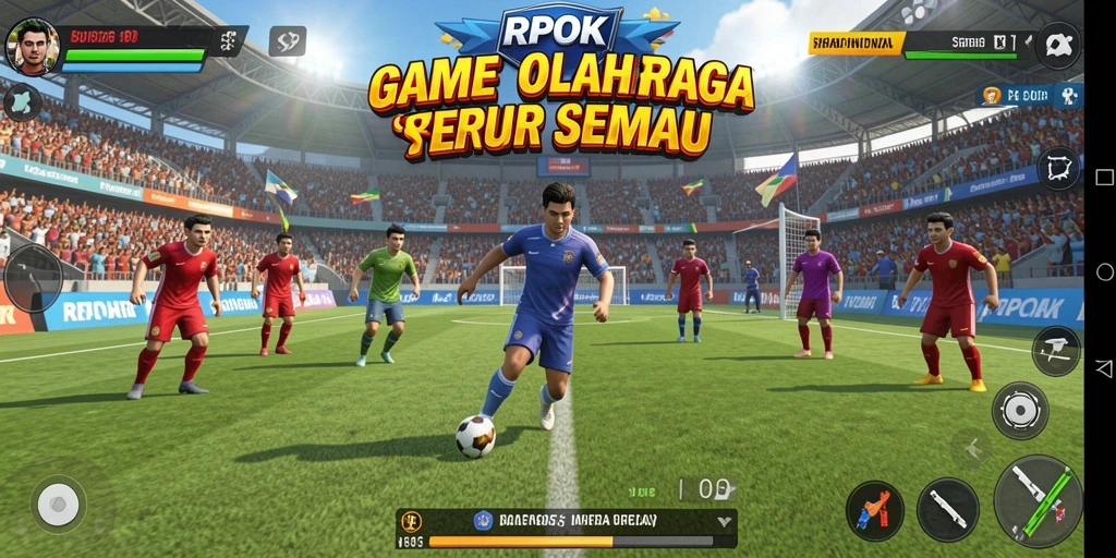 Gameplay RPOK menampilkan aksi olahraga yang seru dan mendebarkan.