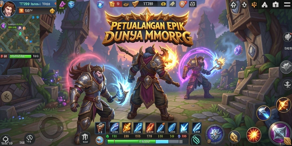 Tampilan gameplay TT789 yang penuh aksi dalam dunia MMORPG.