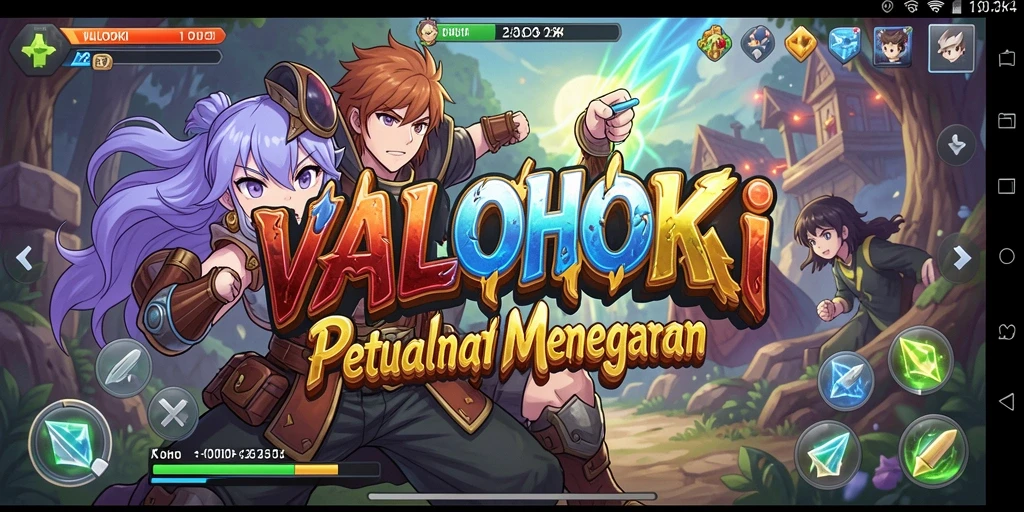 Tampilan gameplay menarik dalam <strong>VALOHOKI</strong>, penuh aksi dan karakter anime unik.