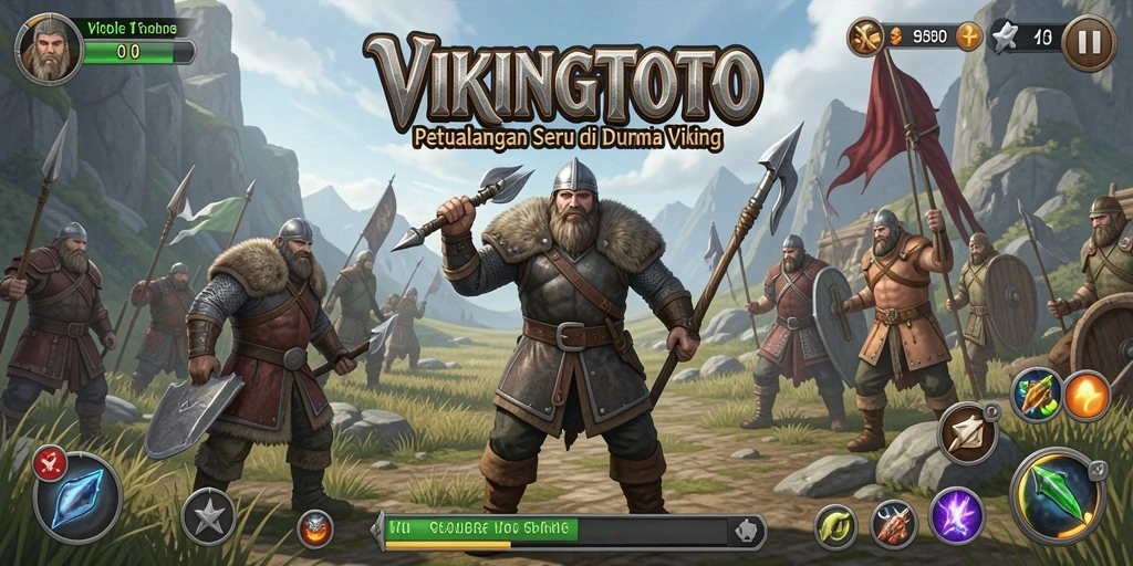 Screenshot gameplay VIKINGTOTO menunjukkan aksi petualangan seru di dunia Viking.